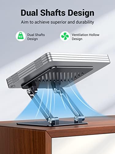 UGREEN Premium Adjustable Aluminum Tablet Stand Holder – Dynamic Multi-Angle Desk Accessory for i Pad Pro, Air, Mini, and Smartphones – Dual Rod Engineering for Unmatched Stability – Perfect for Home Office and Enhanced Productivity – Transform Your Viewing and Work Experience