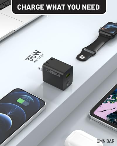 35 W Dual-Port USB C Charger Block – Ga N Fast Wall Adapter with Foldable Plug | PD 3.0 & PPS for i Phone 16/15/14/13, Galaxy S24/S23, Pixel 8/7, Mac Book Air & More – Ultimate Compact Power Solution for Home & Travel