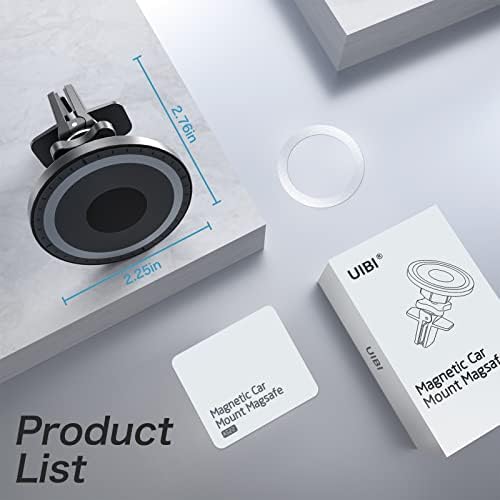 Experience Ultimate Convenience with the Magsafe Magnetic Car Phone Holder – 20 Powerful Magnets for Unmatched Stability, 360° Rotation for Perfect Viewing Angles, Designed for i Phone 12-16 Pro Max and Mini, Effortless Clip-On Air Vent Installation for Safe Hands-Free Navigation and Control