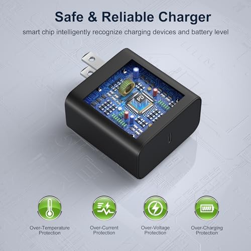 Power Up with Excgood 45 W USB C Fast Charger for Galaxy S25 Ultra – Dual Pack with 6 ft USB C to C Cable – Rapid Compatibility for Galaxy S24 FE, S23, S22, S21, Note, Tab S10, and i Phone 16 Pro Max – Optimal Charging Solution for On-the-Go Users – Sleek White Design for Every Setting – Experience Unmatched Speed and Efficiency in Device Charging