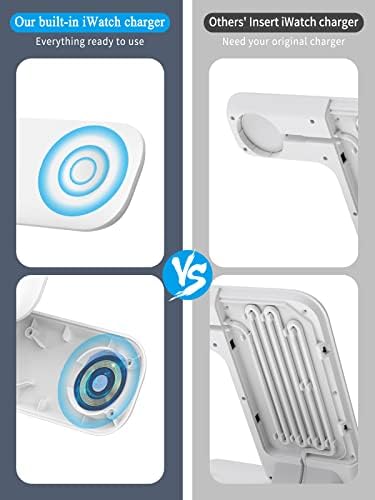 3-in-1 Aluminum Alloy Wireless Charging Station – 18 W Fast Charger for i Phone 15/14/13/12/11/Pro/Max/XS/XR/X/8, Apple Watch 9/8/7/6/5/4/3/2/SE & Air Pods Pro/3/2 – Sleek, Efficient, and Tangle-Free Solution for All Your Devices