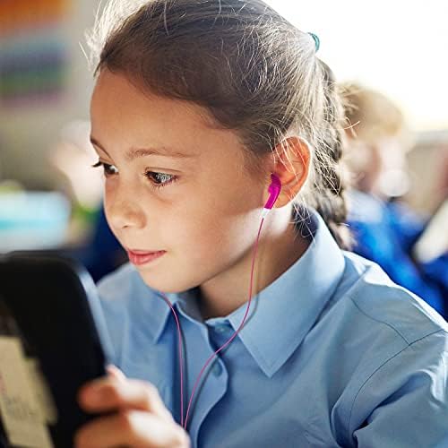 Colorful Bulk Kids Earbuds – 100 Pack Individually Packaged Classroom Earphones for Students, Libraries & Hospitals – Comfortable Fit, Enhanced Device Compatibility, Perfect for Group Learning Activities