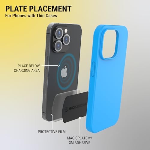 Scosche MRK2 PK-UB Universal Magnetic Phone Mount Metal Plate Kit – Essential Replacement for Secure Smartphone Holding in Vehicles – Enhanced Compatibility with All Devices & Cases – Pack of 2 Durable, Sleek Black Plates for Effortless Installation and Reliable Hands-Free Navigation