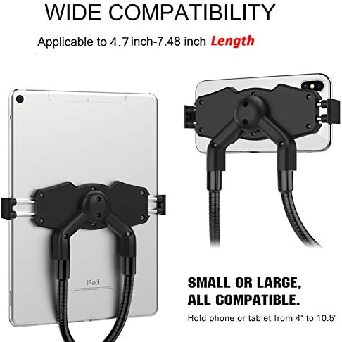 Revolutionary Adjustable Gooseneck Phone Holder – Versatile 360-Degree Multi-Angle Stand for Effortless Hands-Free Use of Smartphones, Tablets, and E-Readers – Ideal for Streaming, Video Calls, and Reading Anytime – Lightweight and Portable Design for Ultimate Convenience – Universal Compatibility with i Phone, Samsung, i Pad, Kindle, and More – Enhance Your Productivity and Comfort Across All Settings