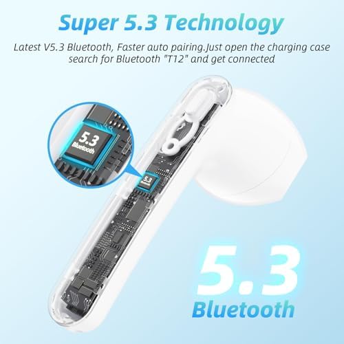 Unleash Your Sound with BEBEN Wireless Earbuds – 40-Hour Playtime & 8-Hour Continuous Playback, IPX6 Waterproof with Superior Stereo Audio, Ergonomic Fit, and Built-in Microphone for Seamless i OS & Android Compatibility – Ideal for Active Lifestyles and Sports Enthusiasts