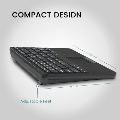 Revolutionize Your Workspace with the Perixx PERIBOARD-525 US Wired Mini USB Keyboard Featuring Touchpad – Compact Design with X Type Scissor Keys, Dual USB Hubs, and Optimal Compatibility for Enhanced Productivity