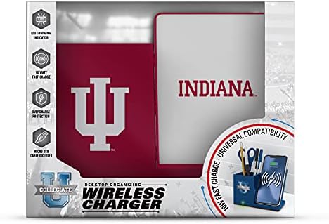 NCAA Unisex Fast Wireless Charging Stand & Desk Organizer – Stylish Multi-Device Charger for Sports Enthusiasts, Efficient Workspace Solution with Built-in Accessory Compartments