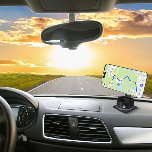Kingdder Vacuum Magnetic Suction Phone Holder Updated 360° Rotatable and Foldable Magnetic Phone Mount Stand for Car, Gym – Enhanced Compatibility and Speed