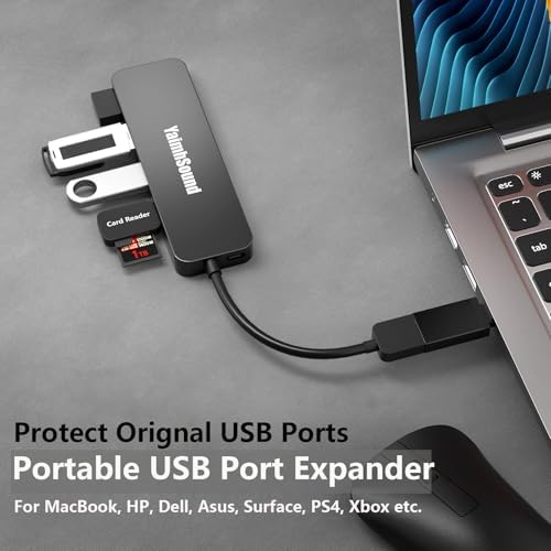 Chic Pink USB to USB-C Hub Adapter – Yaimh Sound 3.0 Multi-Port for Seamless Device Connectivity – Perfect for PC, Mac Book, and More – Experience High-Speed Data Transfer for Flash Drives, Keyboards, Mice, Cameras, and Gaming Gear – Enhance Your Productivity and Style