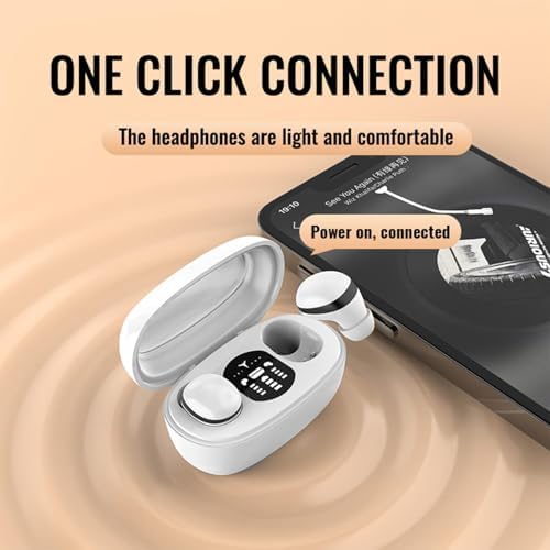 Discover Ultimate Sleep Serenity with Invisible Sleep Headphones – Ergonomic Wireless Earbuds Tailored for Side Sleepers, Featuring Advanced Noise-Canceling Technology, IPX6 Waterproof Durability for Any Environment, and Long Battery Life for Continuous Comfort Throughout the Night (White)