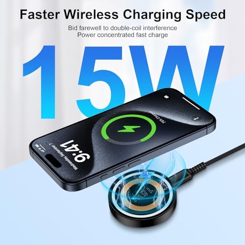 Revolutionary Magnetic Wireless Charging Pad for i Phone 16 Pro Max & Google Pixel 9 Series – 15 W Fast Charge, Qi-Compatible, Ultimate Efficiency & Safety for Modern Tech Users
