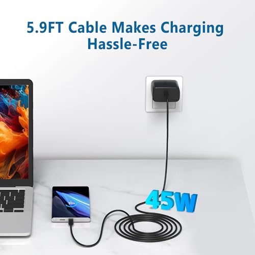 Dual Pack 45 W Samsung Super Fast USB-C Wall Charger – Optimal Charging Block for Galaxy S25 Series, S24, S23, S22, S21, S20, and Note 20 with 2 x 6 ft Cables – Unmatched Speed and Versatility for On-the-Go Power Needs