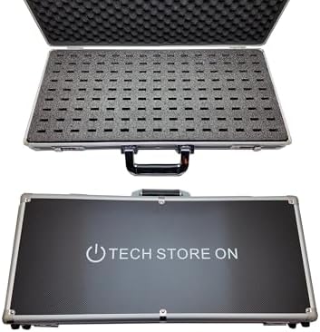 Ultimate Aluminum USB Thumb Drive Organizer Case – Shockproof & Antistatic Storage Solution for 48 Drives with Swivel Handle – Perfect for Portable Data Management and Travel Efficiency