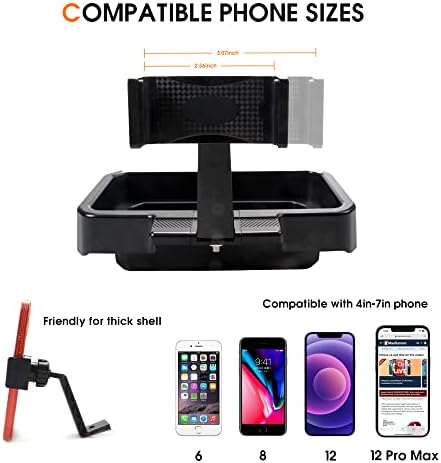 Revolutionize Your Ford Bronco Experience with the 360° Adjustable Dash Phone Mount Holder – Precision-Engineered Aluminum Smartphone Bracket for 2021-2025 Models, Perfect for 2-Door and 4-Door Interiors, Effortless Installation, Stylish Black Design for Maximum Durability and Functionality