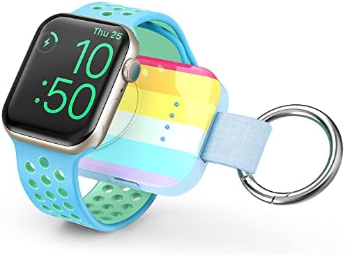 i.VALUX Compact Wireless Charger for Apple Watch – Keychain-Friendly 1000 m Ah Power Bank, Fast Magnetic Charging for Series 10/9/8/Ultra/7/6/5/4/3/2/SE – Perfect Travel Companion & Birthday Gift for Her – Sleek White Design
