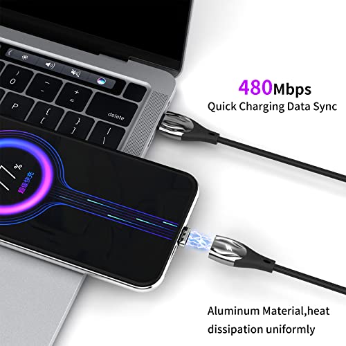 High-Performance 100 W Magnetic USB-C Charging Cable with Right Angle Design | 480 Mbps Data Transfer for Speed & Efficiency | Fast Charging Compatible with All USB-C Devices | Durable & Versatile Charging Solution