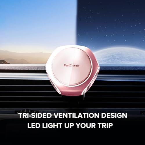 Mag Safe Car Charger Mount for i Phone 15 Series – 15 W Fast Wireless Charging Holder in Chic Purple – Ultimate Mag Safe Compatibility with i Phone 15 Pro Max, Plus, 14, 13, 12, Mini – Enhance Your Driving Experience with Secure Magnetic Grip and Effortless Setup