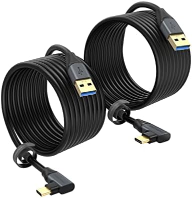 High-Speed 16 FT USB to USB C 3.1 Link Cable for Meta Quest Pro/Quest3/Quest2/Pico4 – Ultimate VR Headset Accessory for Uninterrupted Gaming and Seamless Data Transfer Up to 5 Gbps, Perfect for Tech Enthusiasts and Gamers Seeking Enhanced Mobility and Performance