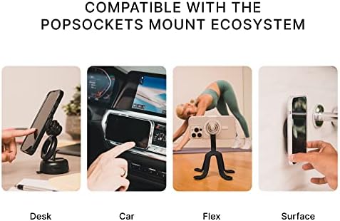 Mag Safe-Compatible Pop Grip with Wireless Charging – Gold Lutz | Enhanced Stability for One-Handed Use, Kickstand Functionality, and Secure Attachment for Ultimate Phone Protection