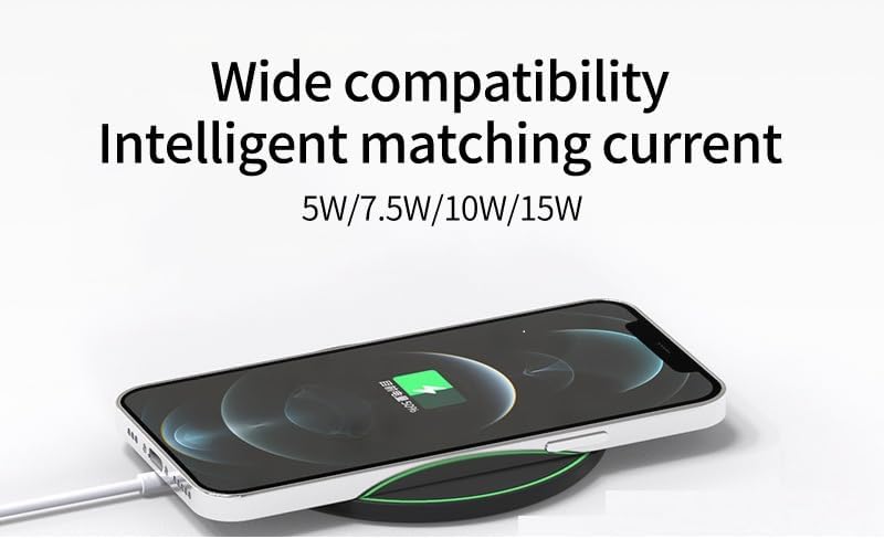 Tron TR2 Qi Wireless Charger – Ultra-Fast Charging Pad for i Phone & Samsung Galaxy – Sleek Modern Black Design for Effortless Power-Up – Enhanced Device Compatibility & Safety Features for Home, Office, or Travel – Premium Quality Charging Solution for Today’s Lifestyle