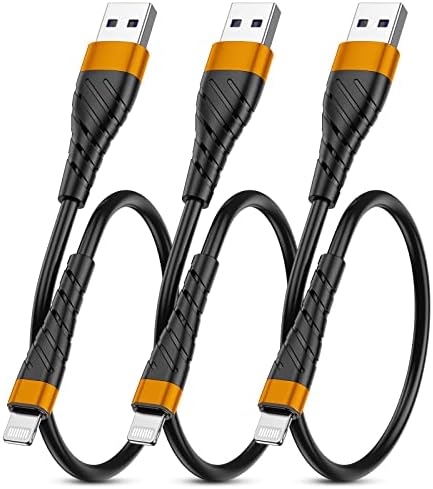MFi Certified 6 Ft Lightning Charging Cable for i Phone – 3 Pack Fast Charging USB Cord, Durable Design for Enhanced Compatibility with i Phone 12/11/XS/Max/XR/X/8/8 P/7 P/6 & i Pad – Seamless Power-Up Experience