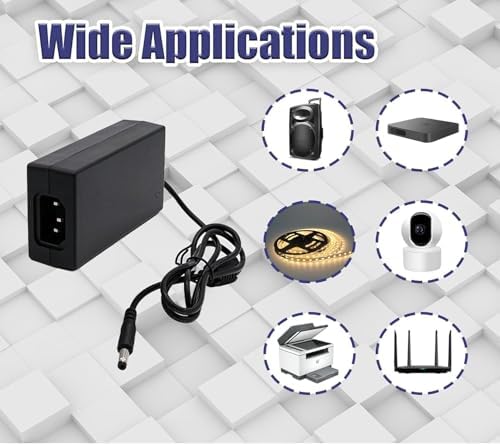 DIGISHUO 24 V 4 A High-Efficiency Power Supply Adapter – Premium AC to DC Transformer for LED Strip Lights and CCTV Cameras – Robust 96 W Switching Converter with Enhanced Safety Features and Global Compatibility