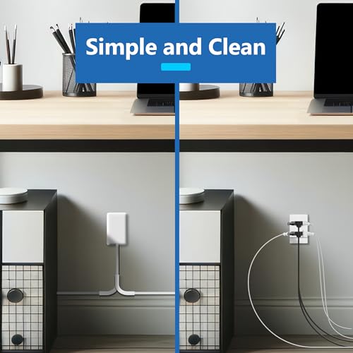 Elevate Your Power Management with the LIDER Ultra-Thin Outlet Extender – 3 Receptacles, 12 W USB Type-A & USB Type-C Charging Ports, Compact Flat-Face Design, 3 ft Cord, ETL-Listed Safety Assurance, Perfect for Home and Office Use