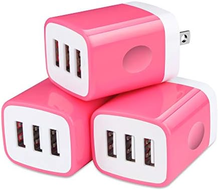 Sicodo 3-Pack USB Wall Charger Adapter – Universal 3.1 A Multi-Port Fast Charging Block for i Phone 16/15/14/13/12 SE/11 Pro, Samsung Galaxy S24/S23/S22/S21 Ultra, and Google Devices – Compact Travel Charger for On-the-Go Power Solutions