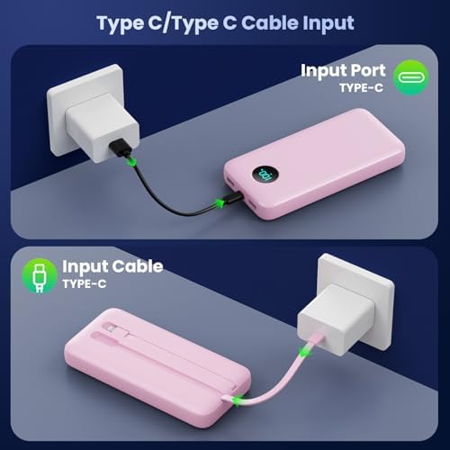 High-Capacity 40,800 m Ah Portable Charger with Built-in Cables and LCD Display – 25 W PD & QC 4.0 Fast Charging Power Bank for i Phone 16/15/14 and Android Devices (Green) – Ultimate On-the-Go Charging Solution with Enhanced Compatibility and Durability
