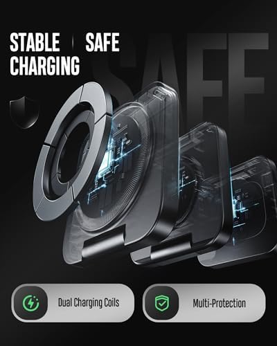 Portable 3-in-1 Wireless Charging Station for Samsung Devices – Foldable and Fast-Charging Travel Stand for Galaxy S24 Ultra, S23, S22, Note 20, Z Fold/Flip 6/5, Galaxy Watch Ultra 7/6/5 & Galaxy Buds – Sleek Gray Design for Maximum Compatibility and Efficiency