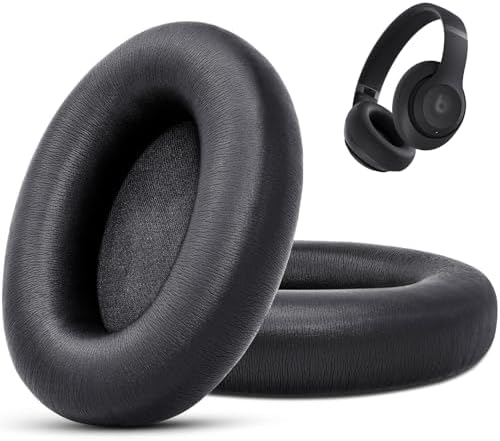 Revolutionize Your Listening with GVOEARS Navy Blue Ear Pads – Premium Protein Leather Replacement Cushions for Beats Studio Pro Wireless Headphones, Unmatched Comfort & Acoustic Excellence, Secure Adhesive for Long-Lasting Fit