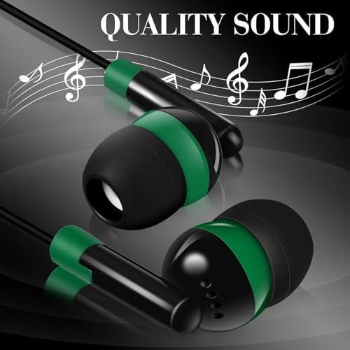 Kanayu 100-Pack Classroom Wired Earbuds – High-Quality Red Headphones with 3.5 mm Jack for Enhanced Learning Experiences, Individually Packaged for Hygiene and Easy Distribution, Ideal for Focused Listening in Libraries and Classrooms, Distraction-Free Design Without Microphone