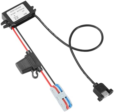 High-Efficiency Waterproof Dual USB DC/DC Adapter – 12/24 V to 5 V Converter with 3 A Output, Integrated Safety Fuse, and Compact Design for Reliable Vehicle Power Solutions and Outdoor Charging Needs