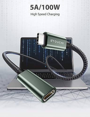 Stouchi 6.6 FT USB-C Extension Cable – Type C 3.1 Male to Female, Ultra-Fast Charging & Data Transfer for PSVR2, Galaxy S23, i Pad Mini/Pro, Mac Book Air M1/M2, and Mag Safe – Enhanced Connectivity & Durability for Gaming and Streaming