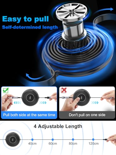 Versatile 3-in-1 Retractable Multi Charging Cable – 100 W USB-C Fast Charger for i Phone 15, 14, 13 & Samsung Devices – Stylish 4 FT Tangle-Free Cord in Elegant Pink – Essential Travel Companion for Quick Charging and Enhanced Compatibility