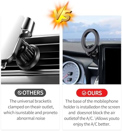 Maser Weller Premium Car Phone Holder for 2019-2025 Toyota Corolla & Corolla Cross – 360° Rotating Mount with Mag Safe Compatibility for Secure, Hands-Free Navigation and Enhanced Safety on the Road