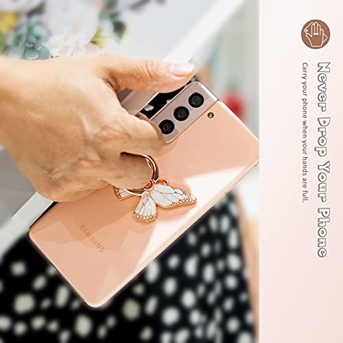 Glitter Butterfly Phone Ring Grip Holder – 360-Degree Rotating Kickstand for i Phone, Samsung Galaxy & Android – Stylish Rhinestone Design for Enhanced Durability and Comfort – Perfect Gift for Women and Girls – Secure Adhesive for Optimal Grip – Versatile Stand for Video Calls, Streaming & More