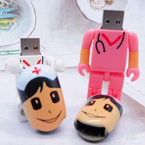 Whimsical Nurse Robot USB Flash Drives – 32 GB Memory Sticks (2-Pack) | Perfect Gifts for Healthcare Heroes | Stylish & Practical Data Storage Solutions with High-Speed Transfer