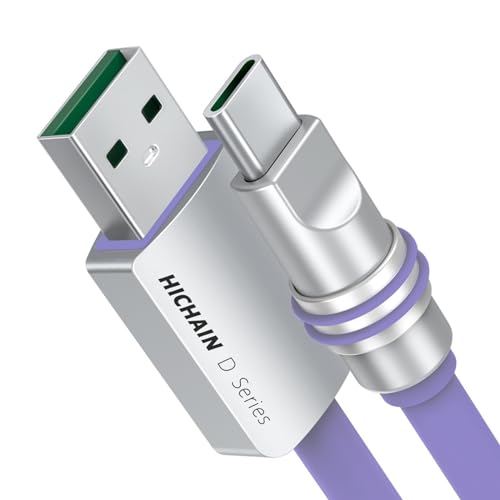 Hichain Premium 4 ft Purple USB A to USB C Charger Cables – Dual Pack for 100 W Fast Charging, Waterproof & Robust Build for Optimal Data Transfer – Ideal for Samsung Galaxy, Google Pixel & PS5 – Stylish Charging Solution to Enhance Your Tech Experience