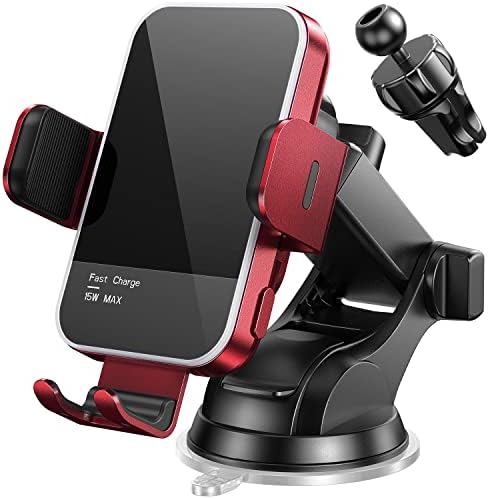Elevate Your Driving with the Mosurr 15 W Wireless Car Charger – Auto-Clamping Phone Holder with Stunning 7-Color RGB Backlighting for Ultimate Compatibility with i Phone 16, 15, 14 Mini, Pro Max and Samsung Galaxy S25 Ultra, S24, S23+ – Perfect Fast Charging Solution and Stylish Gift for Father’s Day