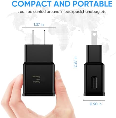 Premium Adaptive Fast Charging Block USB Wall Charger – Efficient Quick Charge Adapter for Samsung Galaxy S25/S24/S23/S22/S21/S20/S10/S9/S8/S7/Note 10 (4-Pack, White) – Maximize Charging Speed & Compatibility for Seamless Device Performance
