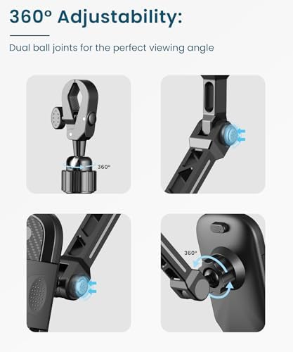 Karmus Universal Rearview Mirror Phone Holder – Rotatable and Retractable Car Mount for All Smartphones – Essential Vehicle Accessory for Safe Hands-Free Navigation and Communication – Durable Design for Long-Lasting Use – Easy Installation for Optimal Viewing Angles