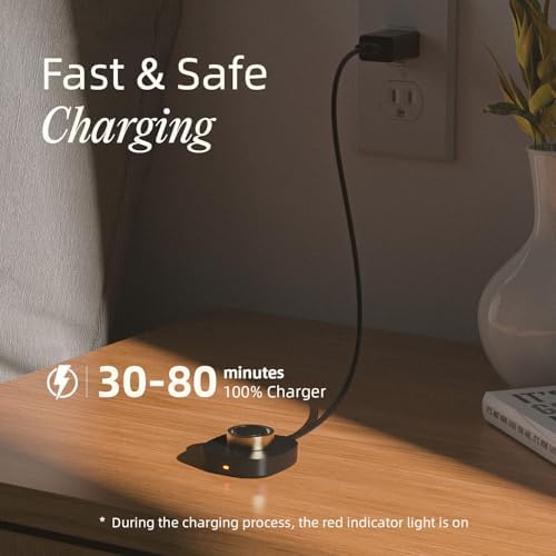 Oura Ring Gen3 Charger Size 9 – Fast, Safe USB-C Dock with Built-in Protection | Compact Travel-Friendly Design for Smart Rings | Ideal for Horizon and Heritage Models | Charges in 30-80 Minutes for Up to 7 Days of Use | Essential Accessory for On-the-Go Lifestyle