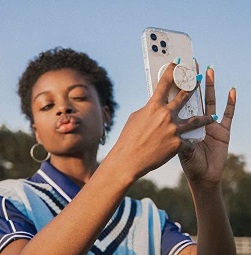 Mag Safe-Compatible Pop Grip with Wireless Charging – Gold Lutz | Enhanced Stability for One-Handed Use, Kickstand Functionality, and Secure Attachment for Ultimate Phone Protection