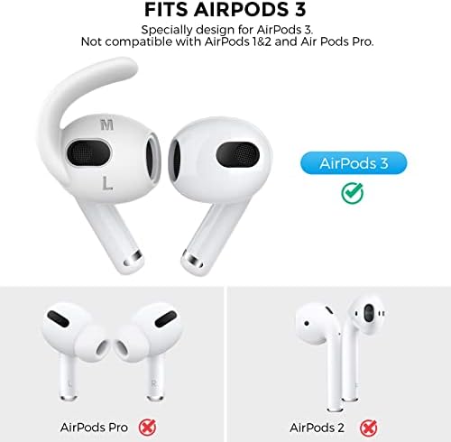 Aha Style Premium Silicone Ear Tips for Air Pods 3 (2021) – 3 Pairs in Large, Medium, and Small Sizes for Maximum Comfort and Noise Isolation – Ideal Apple Air Pods Accessories for Audiophiles Seeking Superior Sound Quality and Enhanced Listening Experience