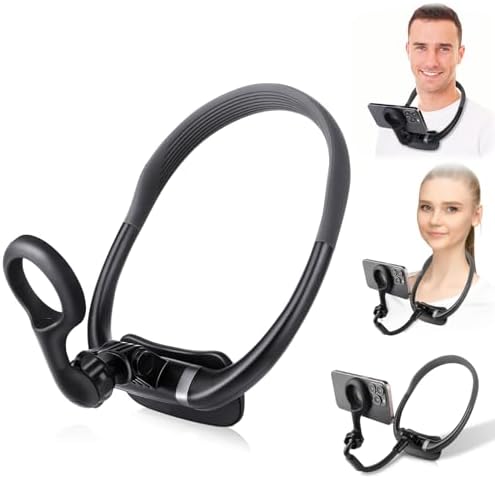 Magnetic Neck Phone Holder, Hands Free POV/Vlog Selfie Mount Flexible Neck Phone Holder for Recording, Magnetic Phone Chest Mount for iPhone 16 15 14 13 Seires and All Smartphones – Enhanced Compatibility and Speed