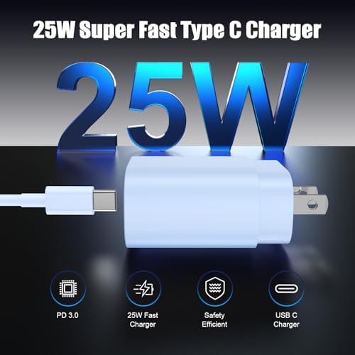 Essri 25 W Fast Charging Power Pack – Ultimate USB-C Wall Adapter Set with 6 ft & 10 ft Cables for i Phone 16/15, i Pad Pro/Mini Compatibility – Ideal Travel & Home Charging Solution for Busy Lifestyles