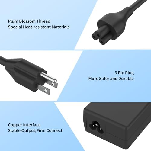 High-Speed 65 W Dell Laptop AC Adapter Charger for Latitude, Inspiron, Vostro & Chromebook – Universal 7.4 mm Connector, Lightweight, and Safety-Protected Power Supply for Optimal Performance and Portability