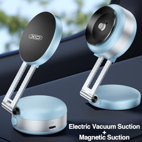 Revolutionary Magnetic Car Phone Holder – Adjustable Vacuum Suction Mount for i Phone 12-16 – Enhanced Stability on Smooth Surfaces – Foldable Design for Optimal Viewing – Hands-Free Navigation & Communication Solution – Durable Lightweight Construction for Everyday Use – Effortless Attachment with Electric Magnetic Technology – Perfect for Mirror, Glass, and Screen Surfaces – Elevate Your Driving Safety with This Essential Accessory