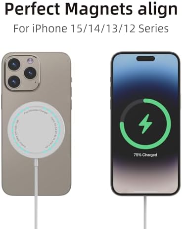 Magnetic Fast Wireless Charger Pad for i Phone 16/15/14/13/12 – 15 W Max Power, Sleek Purple Design, USB-A Compatibility for Effortless Charging Solutions